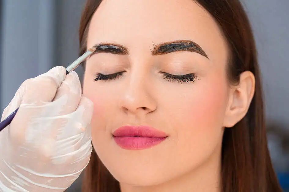Brow and lash tinting for natural-looking definition